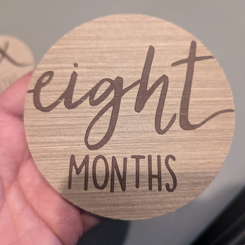 Wooden Monthly Milestones one to twelve Months - Picture 3 of 4